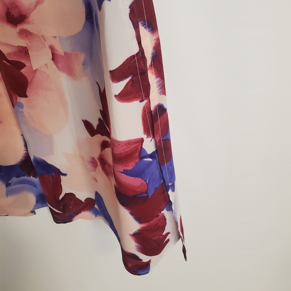 G.I.L.I. Size XXS Petite open front feminine floral maxi kimono duster - Picture 8 of 12